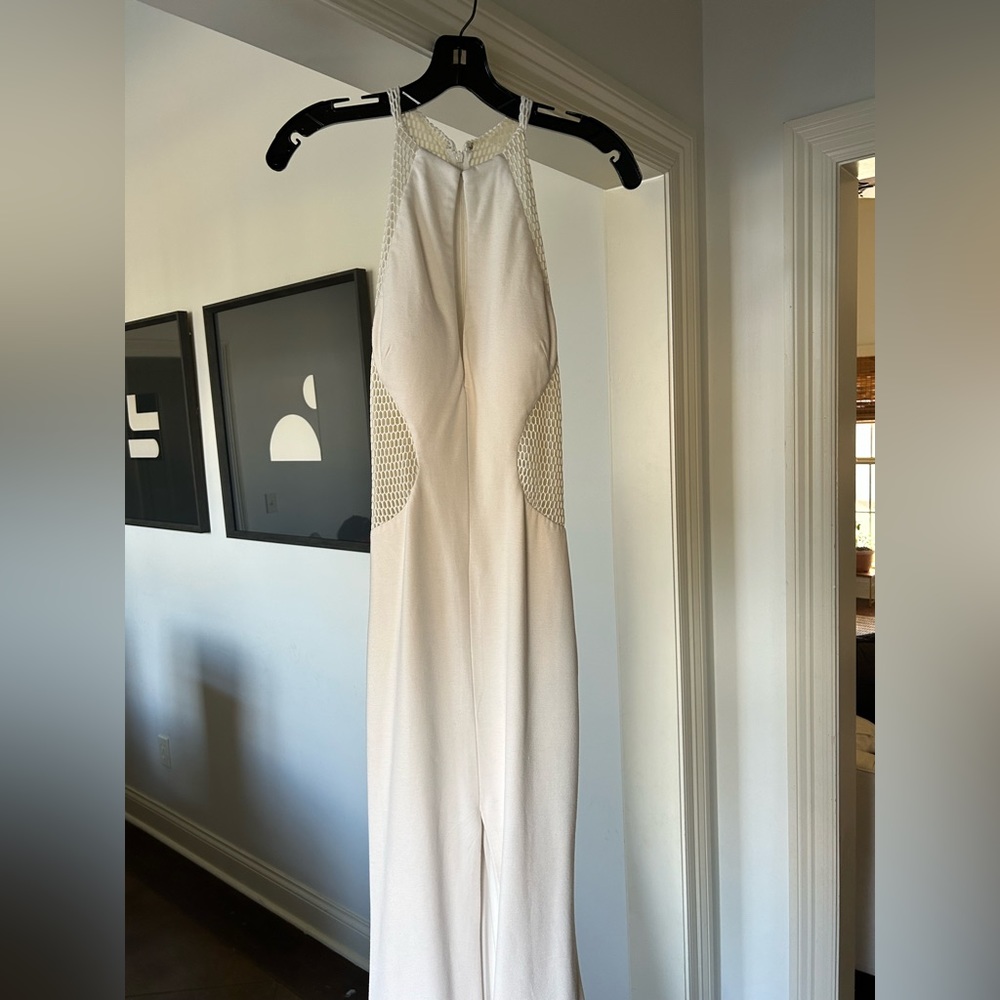 Jovani Dress size 4 White prom/cocktail/wedding Only wore once. Halter neck.
